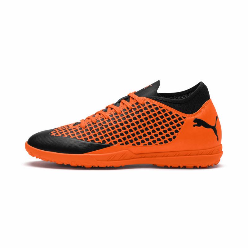 Chaussure de Foot Puma Future 2.4 Tt Homme Noir/Orange Soldes 499FGEDJ